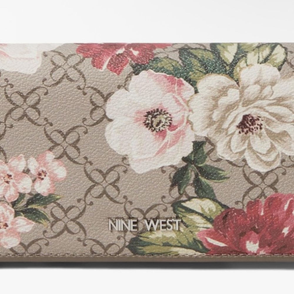 Nine West Floral Women's Wallet - Beige and Pink - Picture 5 of 6